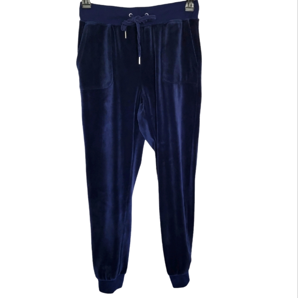Juicy Couture Navy Velour Track Pants
